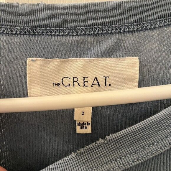 The Great Tank Maxi Dress Distressed High Slit Cotton Women's Size 2 Medium - Picture 10 of 16